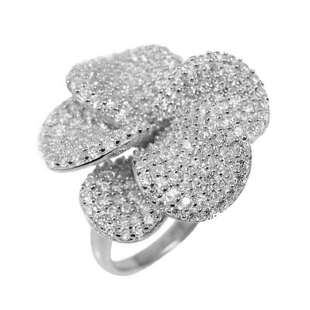 Sterling Silver Plumeria Flower Ring